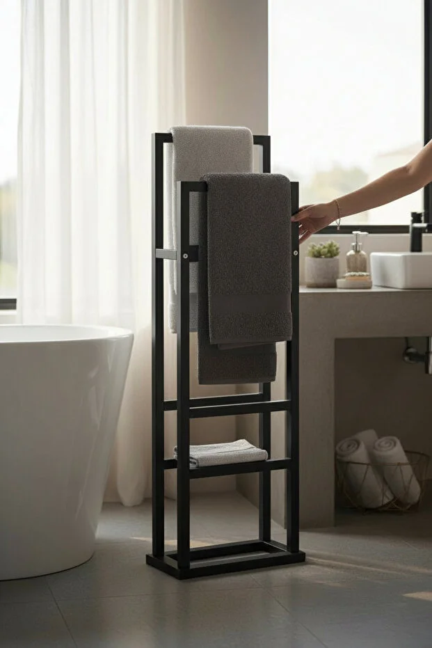 Metal Dilsiz Uşak Havluluk Banyo Düzenleyici